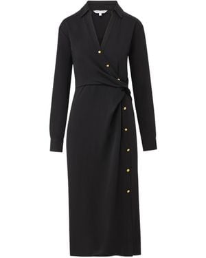 Veronica Beard Wright Midi Dress - Black