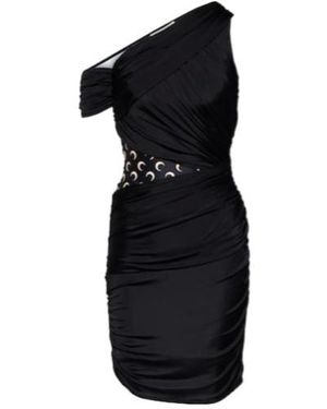 Marine Serre Ruffled Knitted Mini Dress - Black