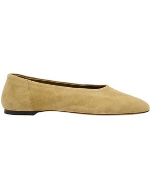 TOTEME Slip Suede Ballerina Flats - Natural