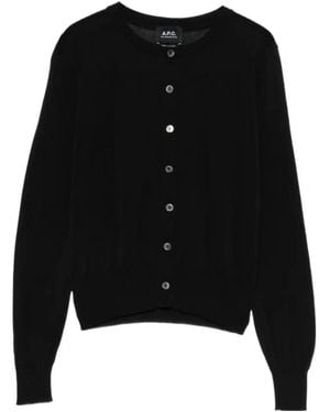 A.P.C. Camila Button Cardigan - Black