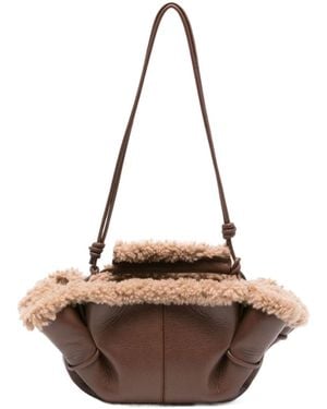 Hereu Handle Shoulder Bag - Brown
