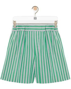 Loewe Striped Shorts - Green