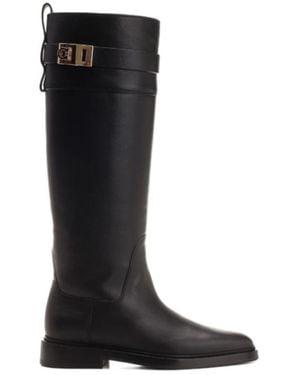 Ferragamo Roly Knee-High Boots - Black
