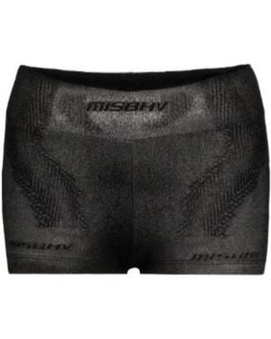 MISBHV Activewear Printed Jersey Shorts - Black