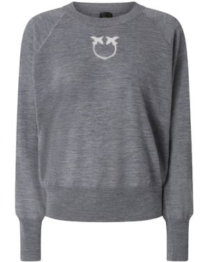 Pinko Love Birds Logo Sweater - Gray