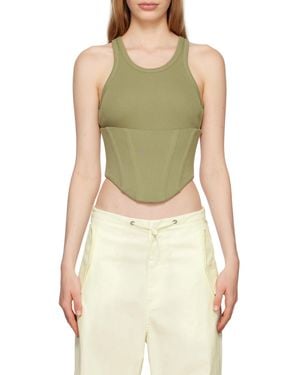 Dion Lee Float Corset-Style Top - Green