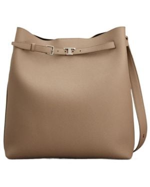 Tod's Solid Color Single-Shoulder Bag - Natural