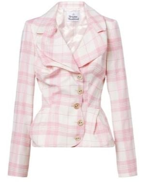 Vivienne Westwood And Checkered Tailored Blazer - Pink