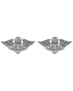 Vivienne Westwood Wing-Motif Earrings - White