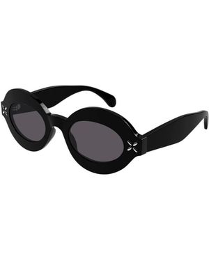 Alaïa Oval-Frame Sunglasses - White