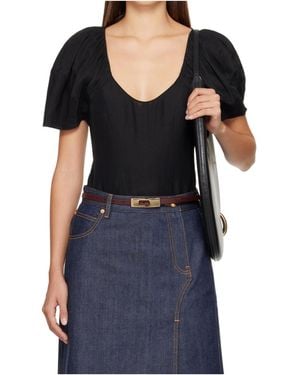 Tory Burch Low-Necked Top - Black