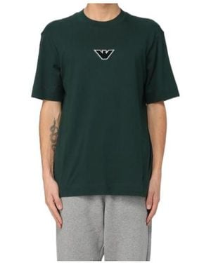 Emporio Armani Logo Pattern T-Shirt - Green