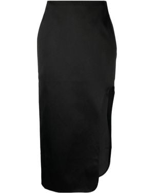By Malene Birger Mid-Rise Slit-Detailed Skirt - Black