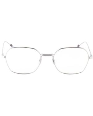 Thom Browne Geometric Frame Plano Lens - White
