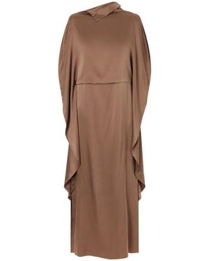 Ruohan Silk Dress - Brown