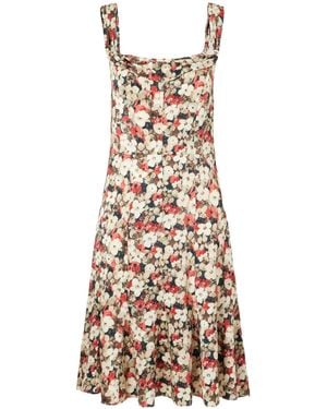 Doen Donielle Floral-Print Midi Dress - Natural