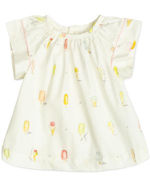 Bonpoint Ice-Cream Printed Poplin Alisia Blouse - White