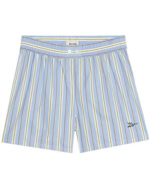 Zadig & Voltaire Striped Logo Shorts - Blue