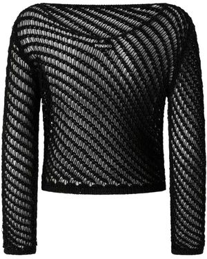 Pinko Open-Knit Jumper - Black