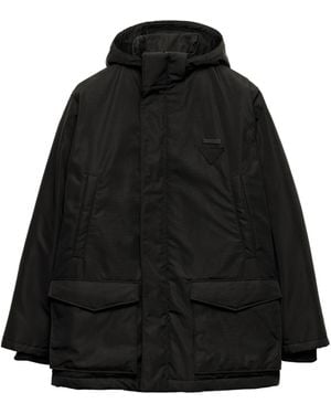Prada Medium-Weight Technical Fabric Down Jacket - Black