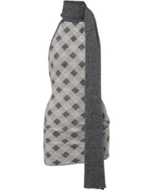 AYA MUSE Axis Wool-Blend Minidress - Gray