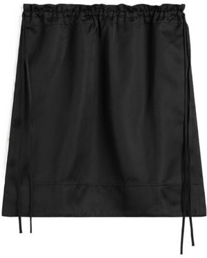TOTEME Drawstring Mini Skirt - Black