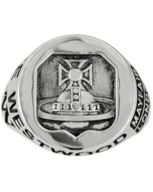 Vivienne Westwood Lancelot Chevalier Ring - Grey