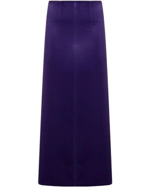 Philosophy Di Lorenzo Serafini Velvet Midi Pencil Skirt - Purple
