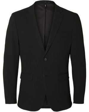 SELECTED Long-Sleeved Suit Coat - Black