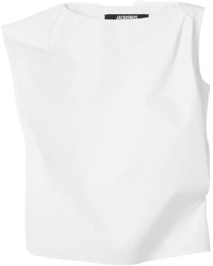 Jacquemus Pleated Top - White
