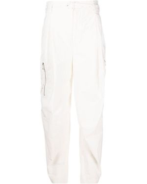 Bottega Veneta Multiple-Pocket Wide-Leg Trousers - White