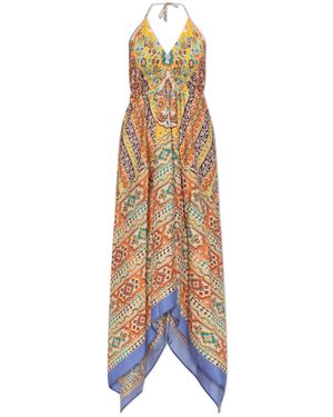 Etro Pattern-Printed Open Back Dress - Multicolour