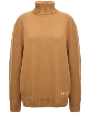 A.P.C. Turtleneck Long-Sleeved Sweater - Brown
