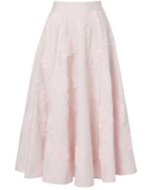 ROTATE BIRGER CHRISTENSEN Berty Embroidered Long Dress - Pink