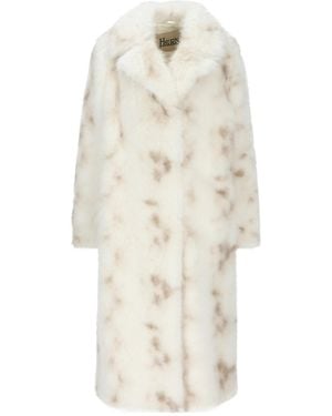 Herno Long-Sleeved Faux Fur Coat - White