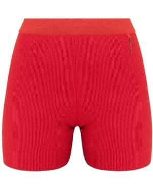 Jacquemus Le Short Pralu Ribbed-knit Shorts - Red