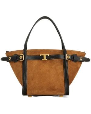 Tod's Suede Tote Bag - Brown