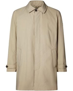 Save The Duck Long-Sleeved Single-Breasted Coat - Natural