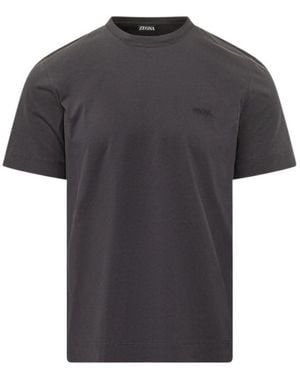 ZEGNA Short-Sleeved T-Shirt - Black