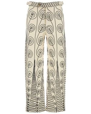Bode Spiral Pattern Jeans - Natural