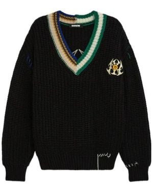 Barrow Graphic Knit Jumper - Black