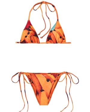 Donde Esteban Bananas Printed Bikini - Orange
