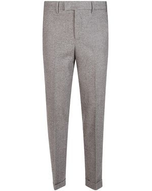 Pt Pantaloni Virgin Wool-Blend Trousers - Grey