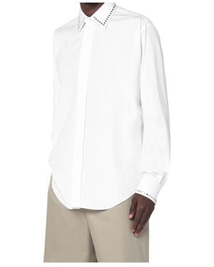 McQueen Studded-Collar Shirt - White