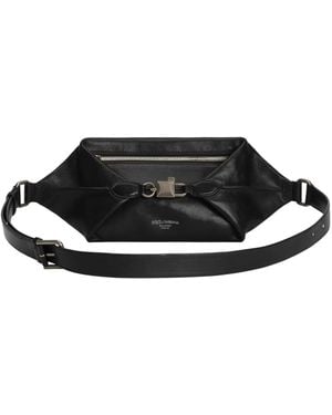 Dolce & Gabbana Lock Belt Bag in Black for Men | Lyst