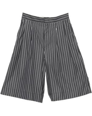 Soeur Striped Culottes Shorts - Grey