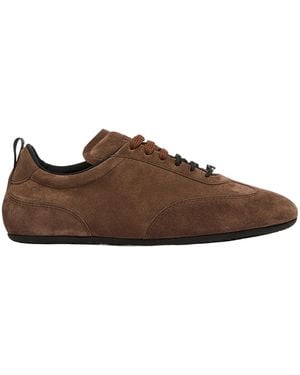 Max Mara Round-Toe Low-Top Sneakers - Brown