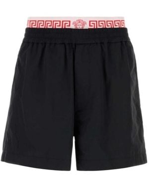 Versace Elastic Waist Shorts - Black