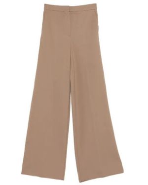 Max Mara Biada Wide Leg Jersey Trousers - Brown