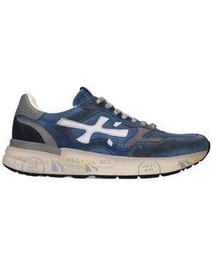 Premiata Mick Suede Logo Sneakers - Blue